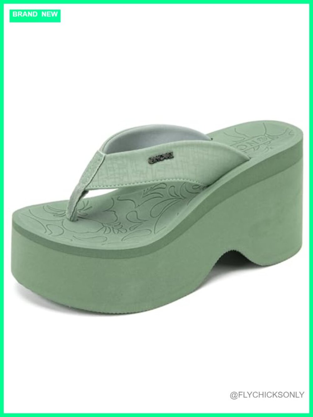 ONCAI Women's Platform Chunky Sandals Arch Support Yoga Mat Insole Wedge Flip